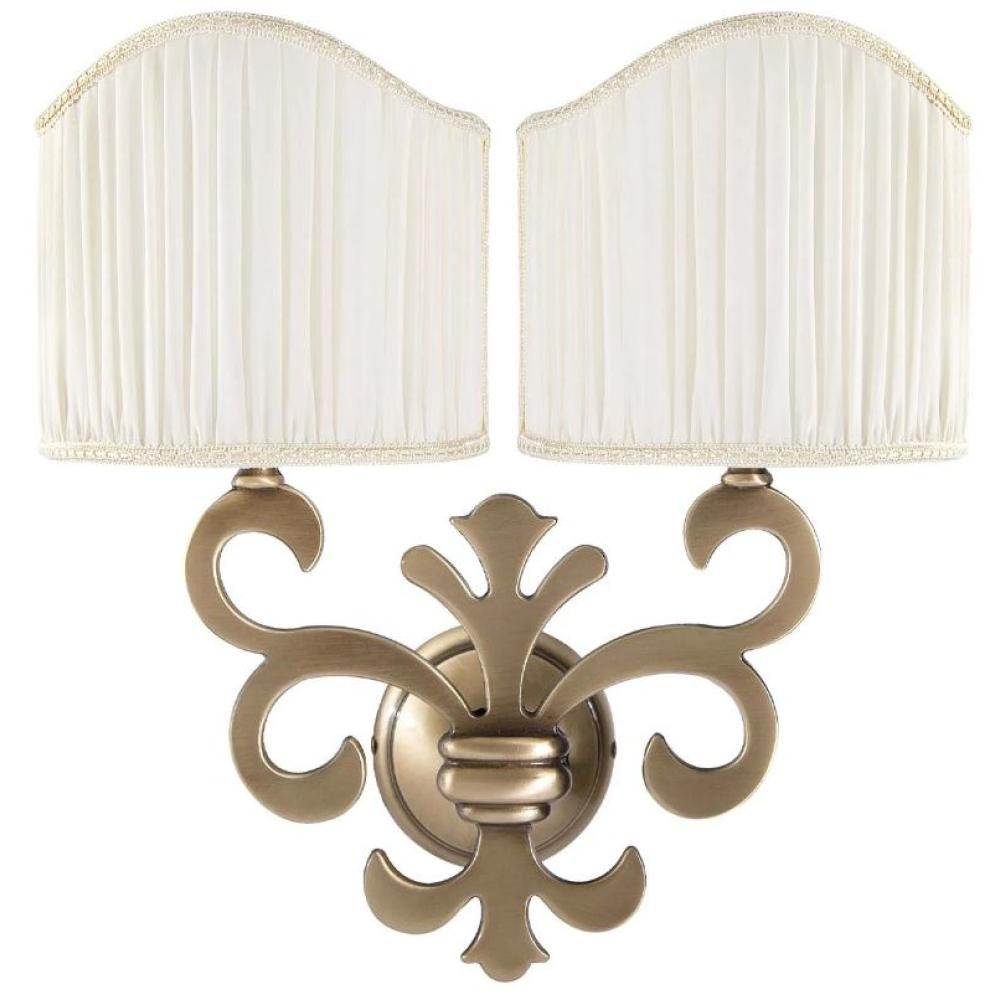 klasicka dvojita ziarovkova mediteranska nastenna lampa chodba anglicky americky styl osvetlenie textilny tien artdeco spalna svetlo vintage country styl.jpg